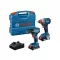 BOSCH Pachet putere cu acumulator GDX 18V-285 + GSR 185-LI (2 x acumulator 2,0 Ah + încărcător) în valiză