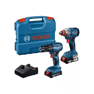   BOSCH Pachet putere cu acumulator GDX 18V-285 + GSB 185-LI (2 x acumulator 2,0 Ah + încărcător) în valiză