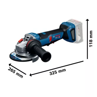   BOSCH Polizor unghiular cu acumulator, mâner rotativ, 125 mm GWS 18V-11PS cu reglaj de turație (fără acumulator și încărcător)