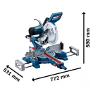Fierăstrău de onglet și robinet BOSCH GCM 254 D / 1800 W