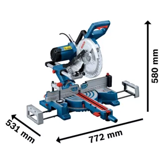 Fierăstrău de onglet și robinet BOSCH GCM 254 D / 1800 W