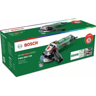   Polizor unghiular BOSCH 125 mm PWS 850-125 / 850 W + disc de tăiere diamantat