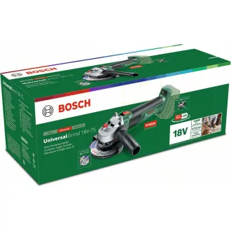   Polizor unghiular cu acumulator BOSCH 115 mm UniversalGrind 18V-75 (fără baterie și încărcător)