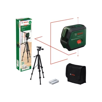   BOSCH Laser de nivelare încrucișată roșu UniLevel 2 + stativ