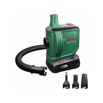   BOSCH Pompă cu acumulator EasyInflate 18V-500 + set duze (1 x acumulator 2,0 Ah + încărcător)