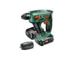BOSCH Uneo Maxx Ciocan rotopercutor cu acumulator + mandrină (2 x acumulator 2,5 Ah + încărcător) în valiză