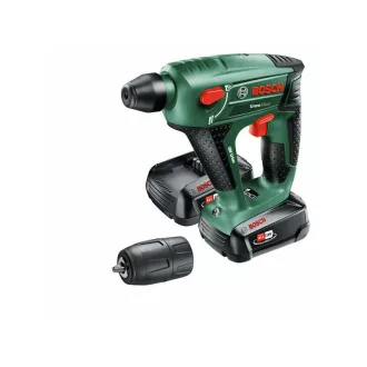   BOSCH Uneo Maxx Ciocan rotopercutor cu acumulator + mandrină (2 x acumulator 2,5 Ah + încărcător) în valiză