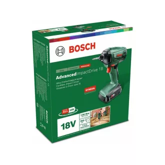   BOSCH AdvancedImpactDrive 18 Șofer cu impact fără fir (1 baterie de 1,5 Ah)