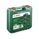 Mașină de găurit cu acumulator BOSCH AdvancedDrill 18 + adaptoare (2 baterii de 2,5 Ah) în carcasă