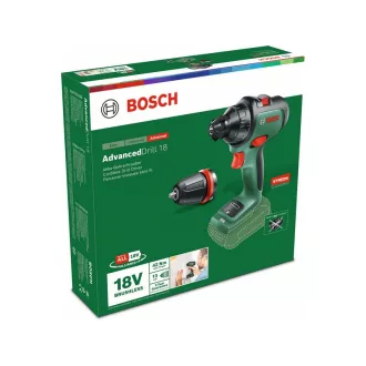   Mașină de găurit cu acumulator BOSCH AdvancedDrill 18 + Adaptor pentru mandrină (fără baterie și încărcător)