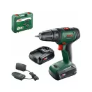 BOSCH UniversalDrill 18 mașină de găurit cu acumulator (2 baterii de 1,5 Ah) în carcasă