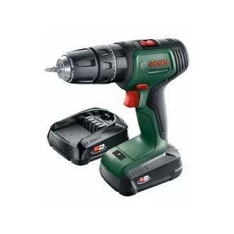   BOSCH UniversalImpact 18 Mașină de găurit cu percuție fără fir (2 baterii de 1,5 Ah) în carcasă