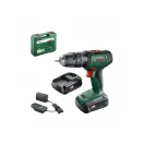 BOSCH UniversalImpact 18 Mașină de găurit cu percuție fără fir (2 baterii de 1,5 Ah) în carcasă
