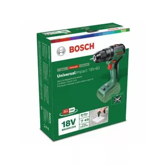  BOSCH Mașină de găurit cu percuție cu acumulator UniversalImpact 18V-EC 60 Nm (fără baterie și încărcător)
