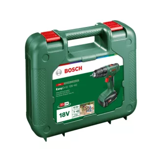   BOSCH Mașină de găurit cu baterie Easydrill 18V-40 în cutie (2 x 1,5 Ah baterie + încărcător) 40 Nm