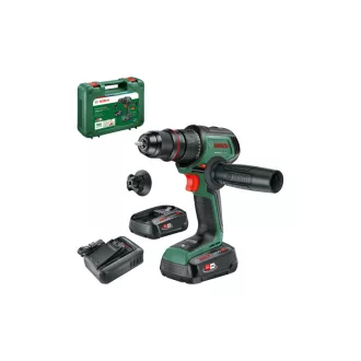   Burghiu cu acumulator BOSCH AdvancedDrill 18V-80 in carcasa Quicksnap 78 Nm (2 baterii de 2,5 Ah + incarcator)