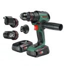 BOSCH mașină de găurit cu acumulator AdvancedDrill 18V-80 Quicksnap + adaptoare 78 Nm (2 x 2,5 Ah baterie + încărcător