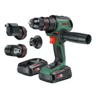   BOSCH mașină de găurit cu acumulator AdvancedDrill 18V-80 Quicksnap + adaptoare 78 Nm (2 x 2,5 Ah baterie + încărcător