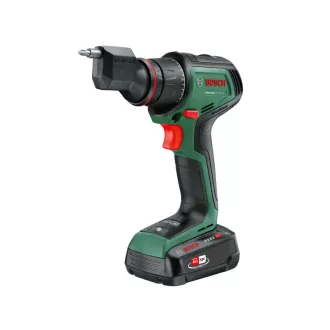   BOSCH mașină de găurit cu acumulator AdvancedDrill 18V-80 Quicksnap + adaptoare 78 Nm (2 x 2,5 Ah baterie + încărcător