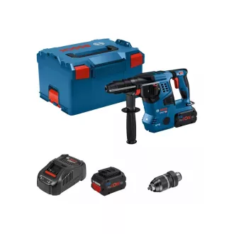   BOSCH Mașină de găurit cu baterie GBH 18V-28 C în L-BOXX 3,3 J (2 baterii de 8,0 Ah + încărcător rapid)