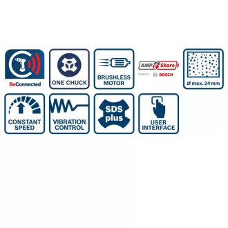   BOSCH Mașină de găurit cu baterie GBH 187-LI într-o cutie de carton (fără baterie și încărcător) cu ONE Mandrină