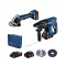 Polizor unghiular cu acumulator BOSCH GWS 180-LI + Mașină de găurit cu baterie GBH 180-LI (2 x baterii de 4,0 Ah + încărcător) XL