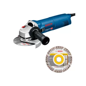   BOSCH Polizor unghiular 125 mm GWS 1400 cu pornire lină / 1400 W + disc diamantat de tăiere