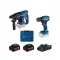 BOSCH mașină de găurit cu acumulator GSR 185-LI + Mașină de găurit cu acumulator GBH 180-LI (2 x baterii de 4,0 Ah + încărcător)