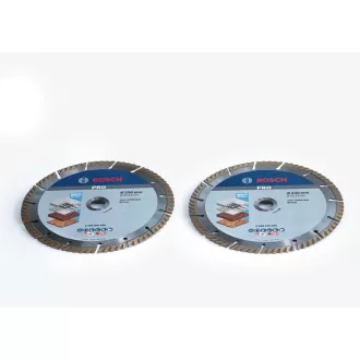   BOSCH Set de discuri de taiere diamantate 230 x 2,6 x 10 x 22,2 mm segmentate Multi Material (2 buc)