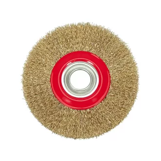   VOREL Perie circulară 125 x 20 mm cu inele de reducere, cu acoperire de alamă