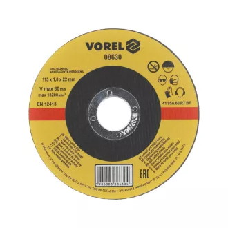 VOREL Disc de tăiere pentru metal 115 x 1,0 x 22,2 mm
