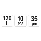 FLO Sac verde de colectare a deșeurilor 120 litri ventilație 0,035 mm (10 buc)