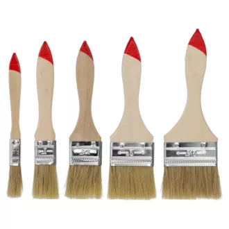 Set de perii cu mâner din lemn din 5 piese 0,5-2,5"