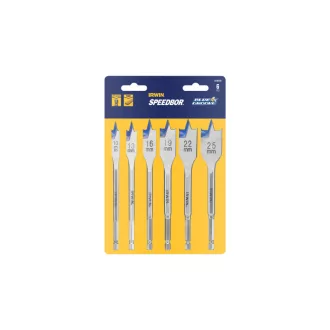   IRWIN Set de burghie plat pentru lemn 6 bucăți Blue Groove 4x (10-13-16-19-22-25 x 152 mm)