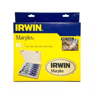   Set dălți pentru lemn IRWIN Marples cu mâner din metal ciocănit din 6 piese (6-10-15-20-25-35 mm)