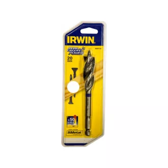 Burghiu pentru lemn IRWIN 20 x 230 mm Blue Groove Power