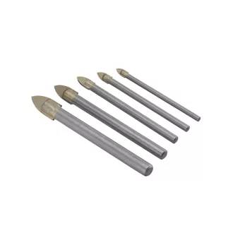   IRWIN Set burghie pentru sticlă și țiglă 5 bucăți cilindric (4-5-6-8-10 mm)