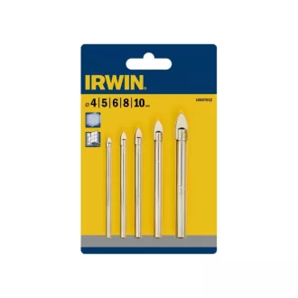   IRWIN Set burghie pentru sticlă și țiglă 5 bucăți cilindric (4-5-6-8-10 mm)