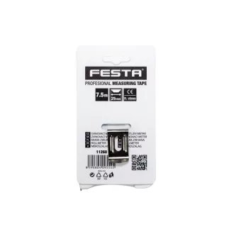 FESTA Ruletă de măsurat 7,5 m x 25 mm întărită