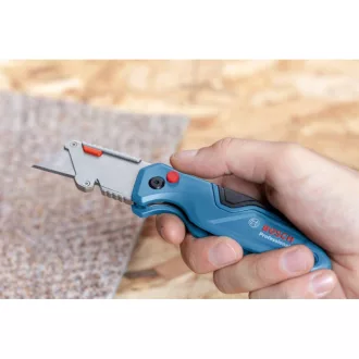   BOSCH Cuțit cu lamă trapezoidală pliabil, cu suport pentru lame + 3 lame