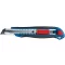 BOSCH Cuțit cu lamă retractabilă de 18 mm cu blocare automată, mâner din cauciuc