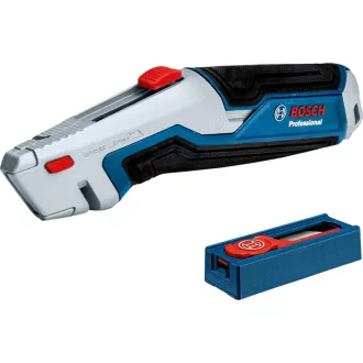 BOSCH Cuțit cu lamă trapezoidală retractabilă + 10 lame