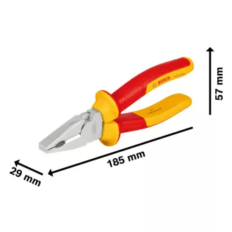 BOSCH Clește combinat 180 mm CrV izolat până la 1000 V