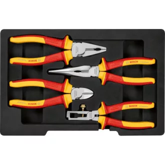 BOSCH Set de clește, 4 piese, izolate până la 1000 V CrV