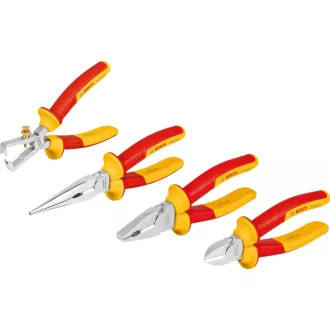 BOSCH Set de clește, 4 piese, izolate până la 1000 V CrV