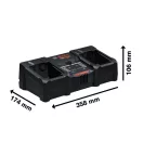 BOSCH EXPERT Încărcător dual cu răcire activă pentru baterii EXAL18V2-320 / curent de încărcare 2 x 16 A