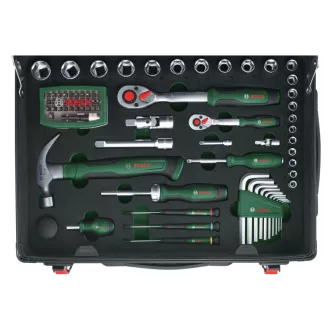 BOSCH Set cutie de scule cu roți, 119 piese
