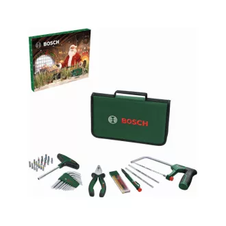   BOSCH 2025 Calendar de Advent cu set de scule 41 piese și geantă de depozitare