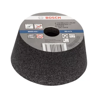   Disc abraziv conic BOSCH pentru polizor unghiular mare 110/90 x 55 x 22,2 mm / P24