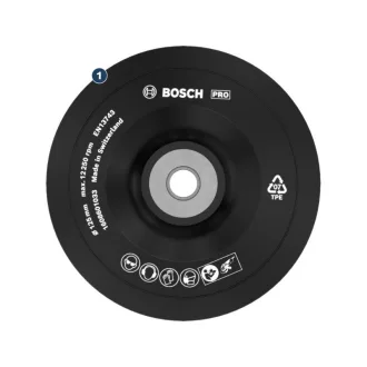 BOSCH PRO Suport de cauciuc moale 125 mm / M14